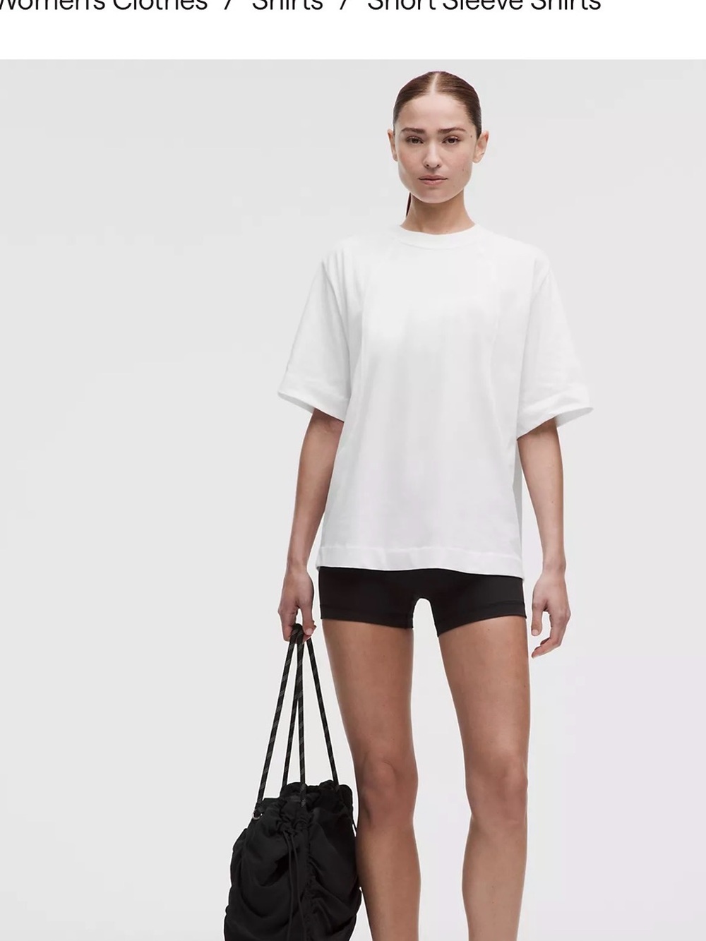 lululemon athletica White Oversized Sleeve Tee